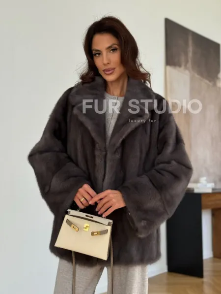 Норковая шуба сапфир - фото 8