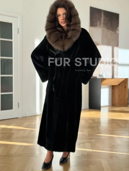 Шуба из меха норки BLACKGLAMA - фото 2