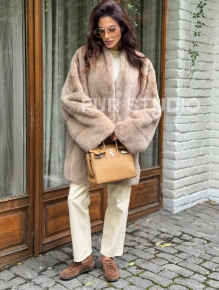 Полушубок из норки - фото 6