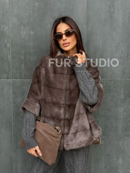 Куртка - кофта норковая на молнии - фото 7