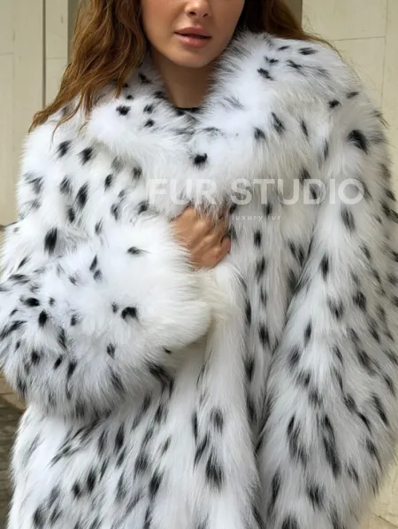 Шуба под рысь белая - фото 1