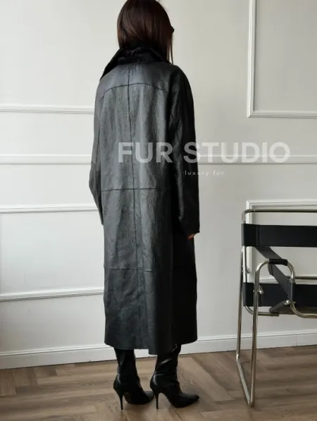 Дубленка из натуральной овчины астраган - фото 4