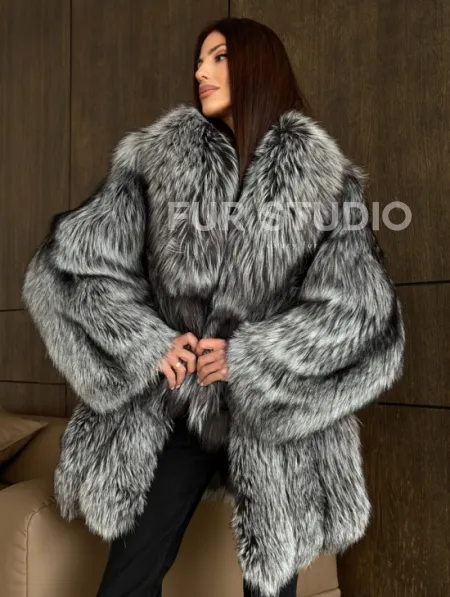 Женская шуба из чернобурки - фото 6