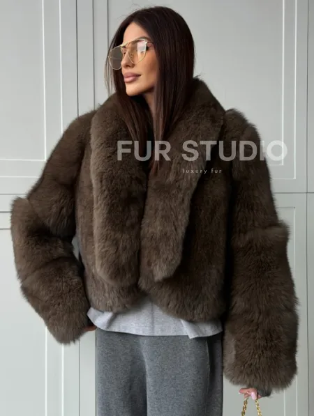 Кроп-шуба из меха песца - фото 8