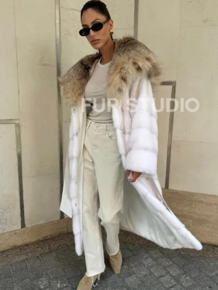 Норка кимоно с капюшоном рысь - фото 4