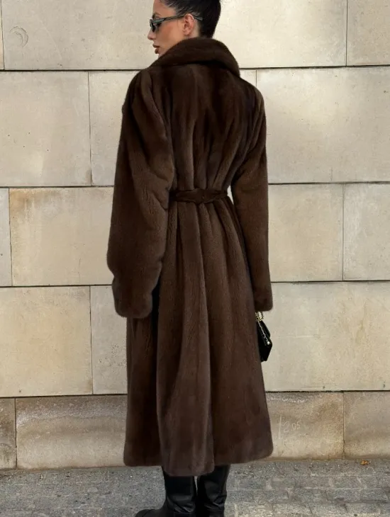 Норковая шуба цельный мех английский воротник KOPENHAGEN FUR - фото 6