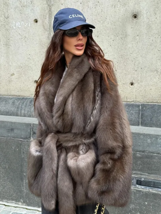 Шуба из меха куницы - автоледи - фото 6