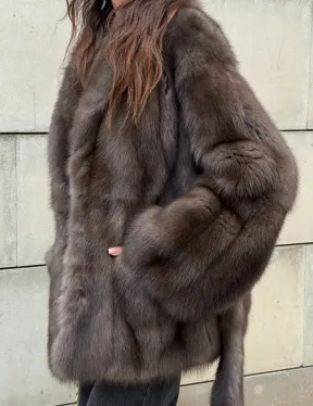 Шуба из меха куницы - автоледи - фото 1