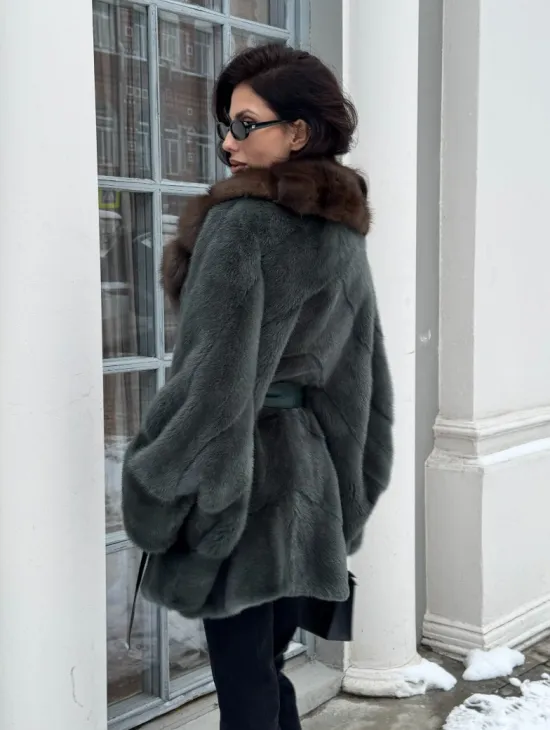 Норковый полушубок 