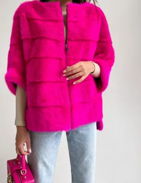 Норковая кофта на молнии - фото 5