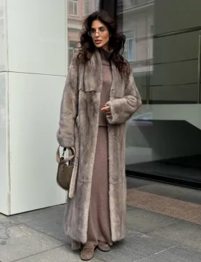 Длинная норковая шуба - фото 8