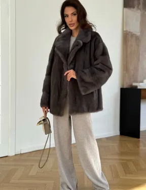 Норковая шуба сапфир - фото 5