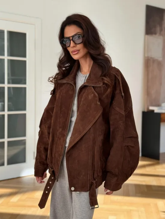 Замшевая куртка женская 2025 - фото 7