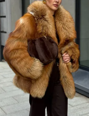 Шуба из лисы - рыжая - фото 5