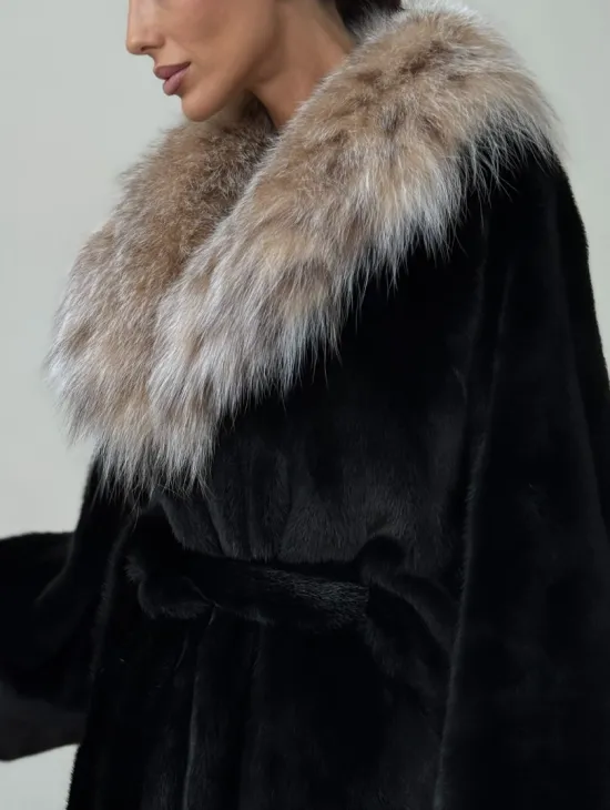 Норковая шуба с рысью - фото 1