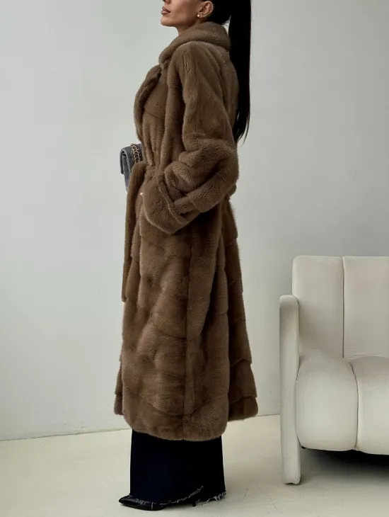 Норковая шуба - кимоно - фото 3