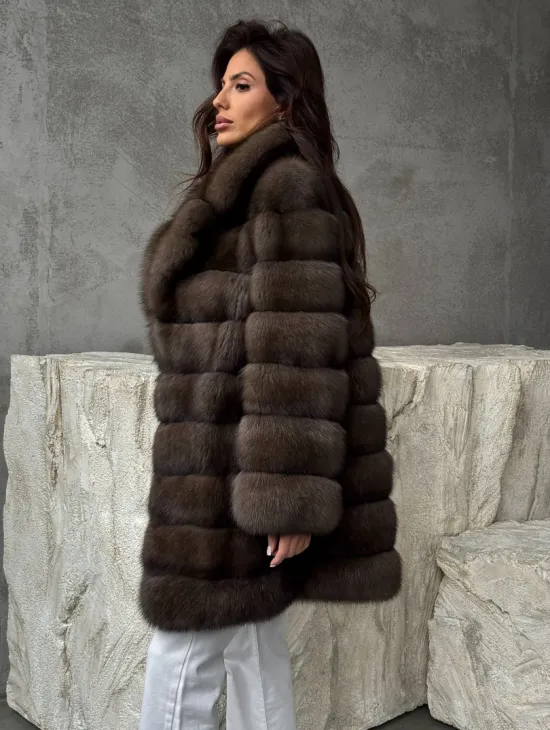 Женская шуба из соболя - фото 4