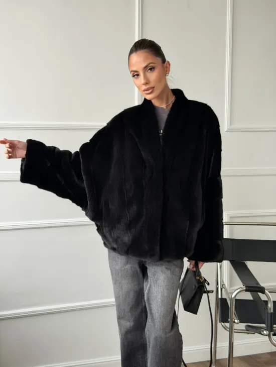 Полушубок норковый SAGA FURS - style oversize - фото 11