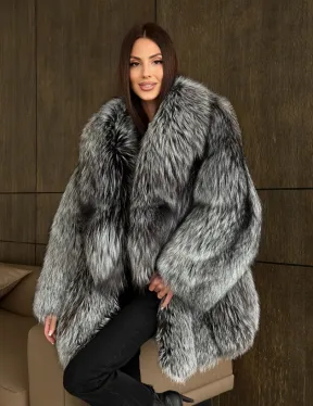 Женская шуба из чернобурки - фото 13