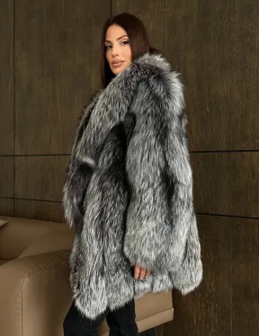 Женская шуба из чернобурки - фото 8