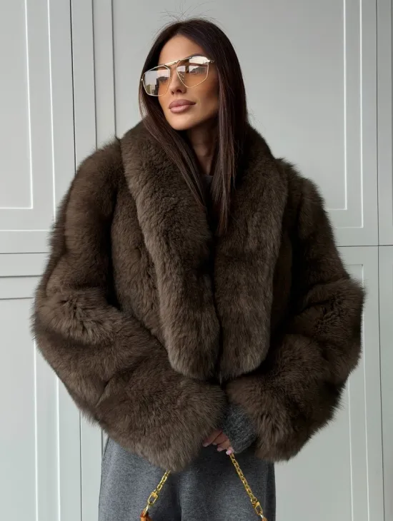 Кроп-шуба из меха песца - фото 10