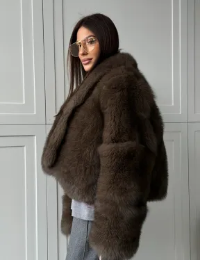 Кроп-шуба из меха песца - фото 14