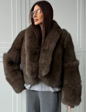 Кроп-шуба из меха песца - фото 8