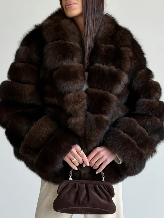 Шуба песцовая под соболь - фото 2