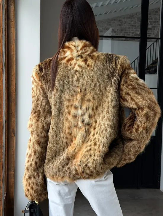 Меховой жакет - шуба из оцелота - фото 7