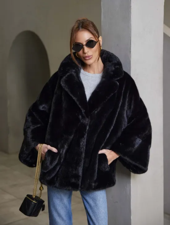 Норковый жакет роспуск - английский воротник -черный - фото 2